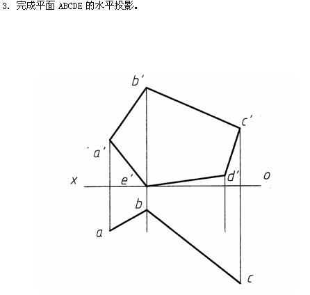 全国2010年4月高等教育自学考试工程制图试题